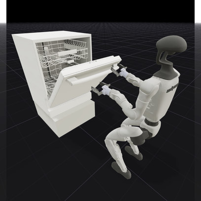 Push back all trays and close the dishwasher door.