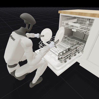 Move plates from the rack to the dishwasher's lower tray.