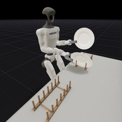 Move two plates from one draining rack to the other.